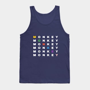 Monkey Text - Typography Tank Top